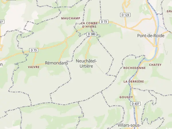 Plan de Neuchâtel-Urtière
