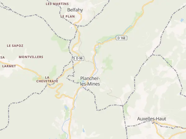Plan de Plancher-les-Mines