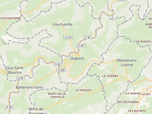 Plan de Orgeans-Blanchefontaine