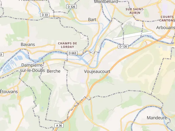 Plan de Voujeaucourt