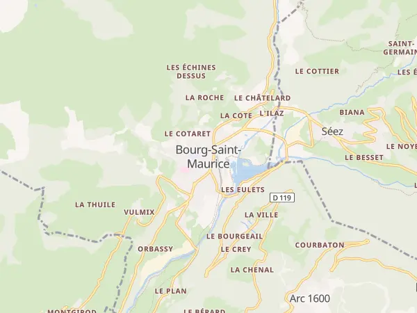 Plan de Bourg-Saint-Maurice