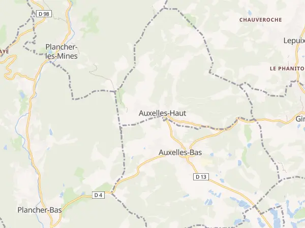 Plan de Auxelles-Haut