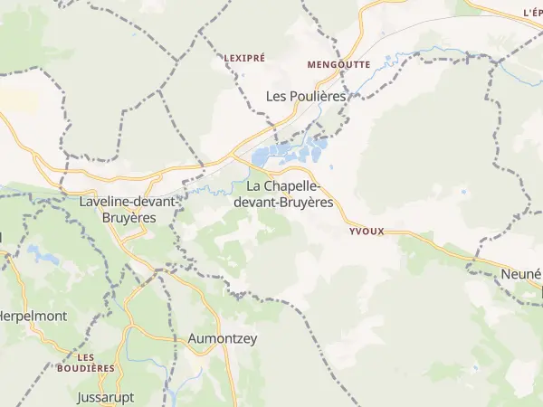 Plan de La Chapelle-devant-Bruyères