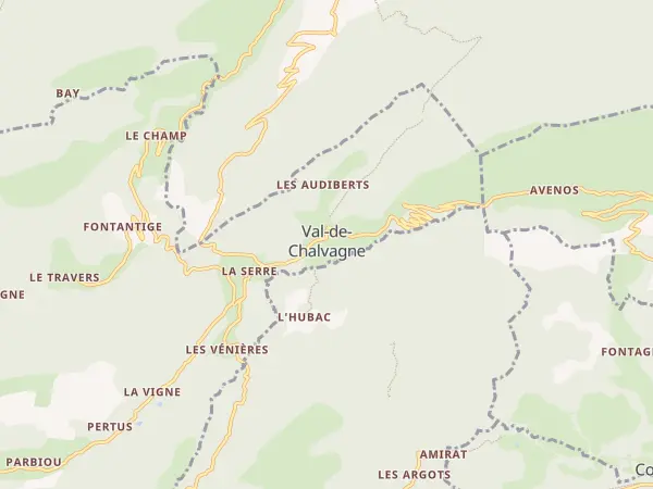 Plan de Val-de-Chalvagne