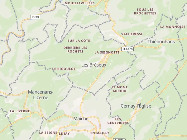 Plan des Bréseux