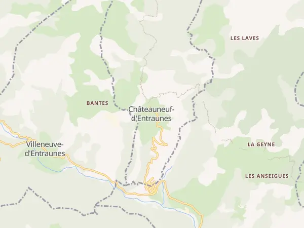 Plan de Châteauneuf-d’Entraunes