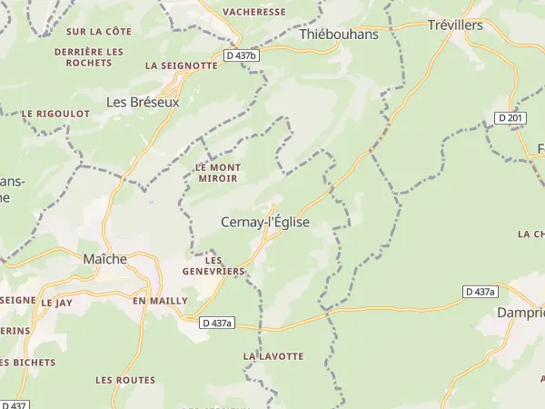 Plan de Cernay-l’Église