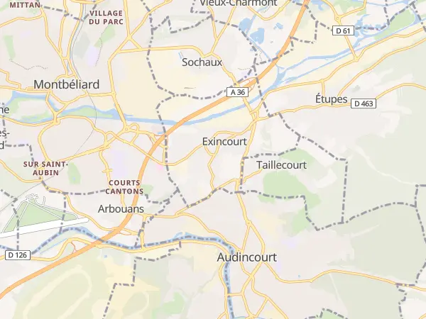 Plan de Exincourt