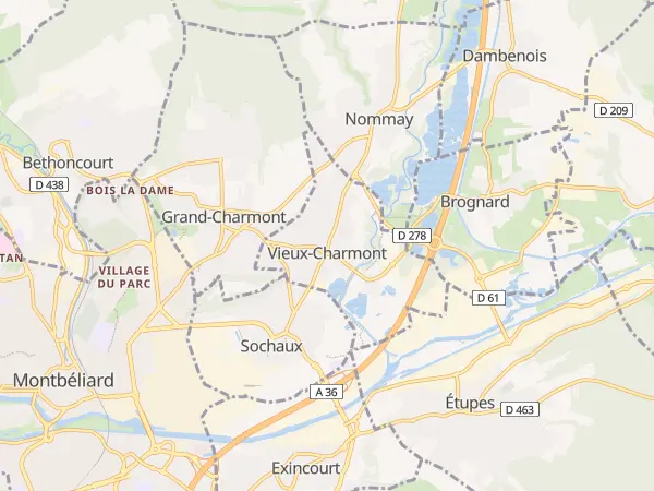 Plan de Vieux-Charmont