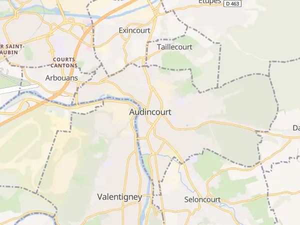 Plan de Audincourt