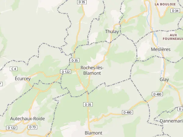 Plan de Roches-lès-Blamont