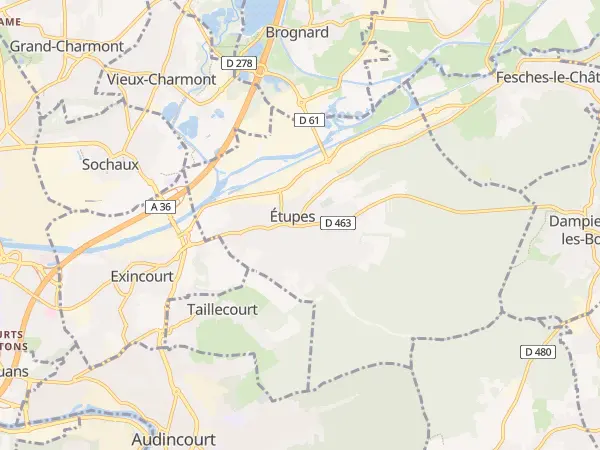 Plan de Étupes