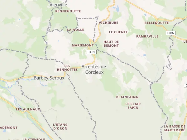 Plan de Arrentès-de-Corcieux