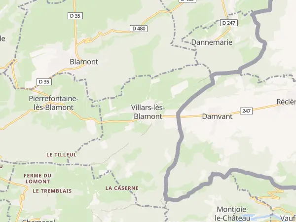 Plan de Villars-lès-Blamont