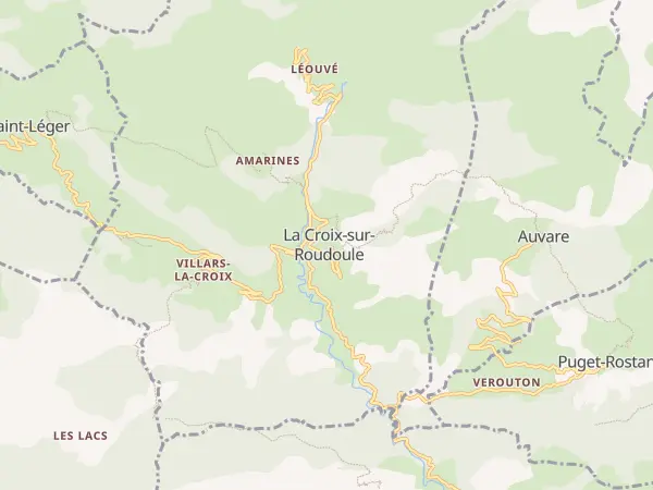 Plan de La Croix-sur-Roudoule