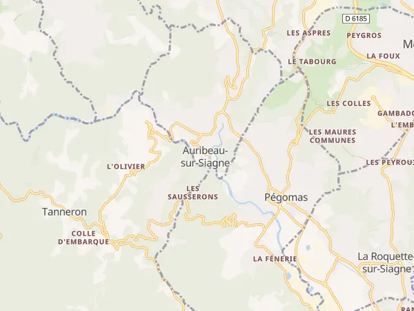 Plan de Auribeau-sur-Siagne