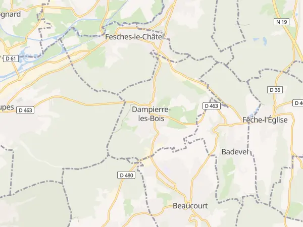 Plan de Dampierre-les-Bois