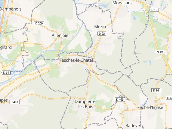 Plan de Fesches-le-Châtel