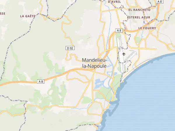 Plan de Mandelieu-la-Napoule