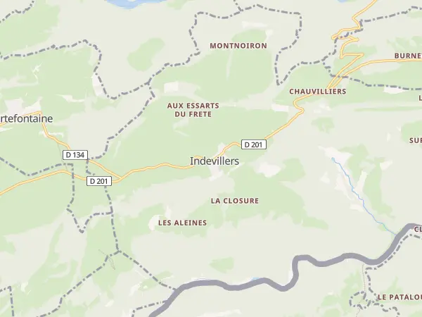 Plan de Indevillers