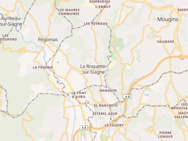 Plan de La Roquette-sur-Siagne