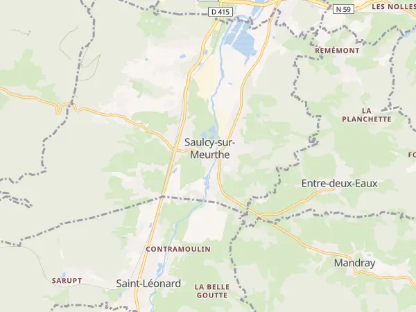 Plan de Saulcy-sur-Meurthe