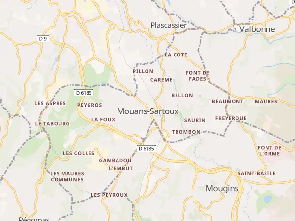 Plan de Mouans-Sartoux