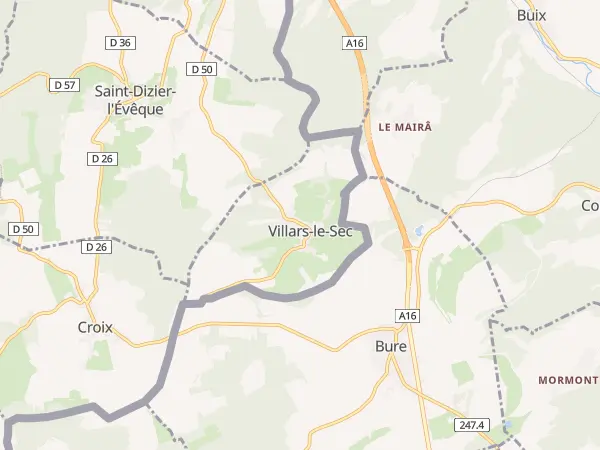 Plan de Villars-le-Sec