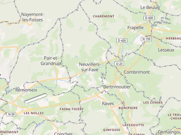 Plan de Neuvillers-sur-Fave
