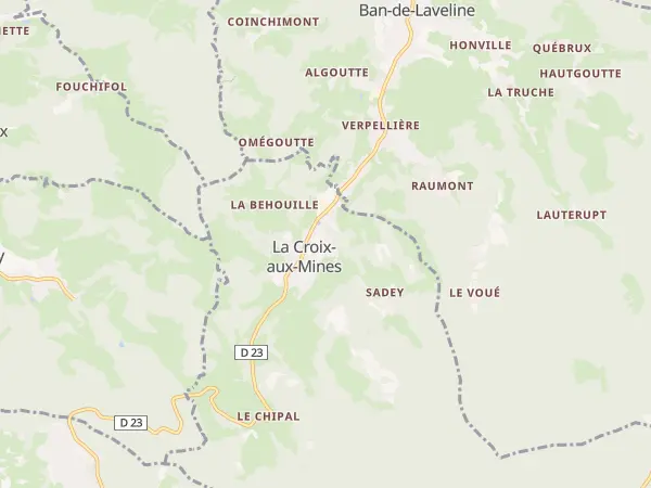 Plan de La Croix-aux-Mines