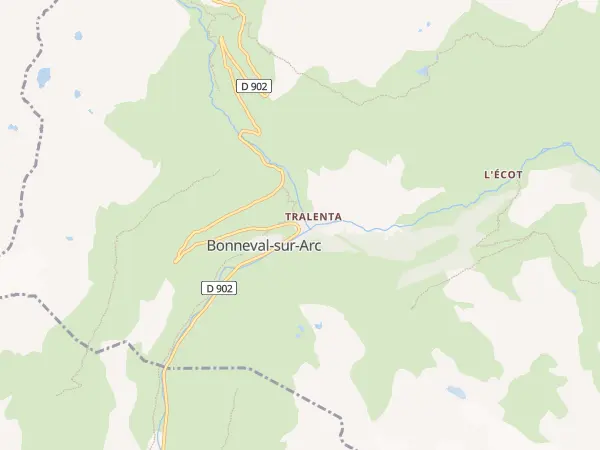 Plan de Bonneval-sur-Arc