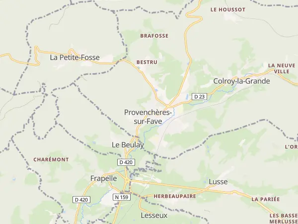 Plan de Provenchères-et-Colroy
