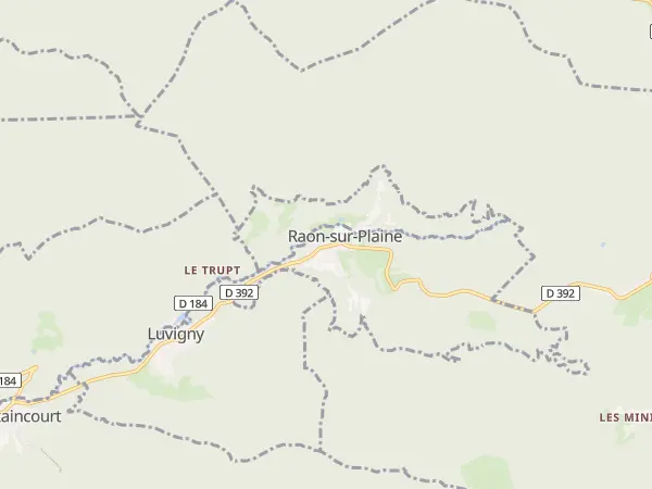Plan de Raon-sur-Plaine