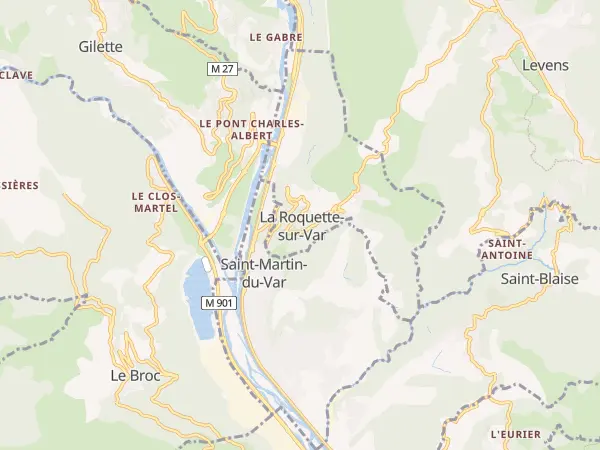 Plan de La Roquette-sur-Var