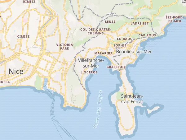 Plan de Villefranche-sur-Mer