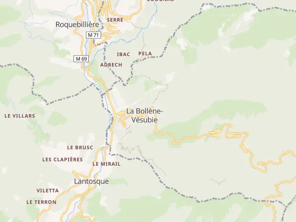 Plan de La Bollène-Vésubie