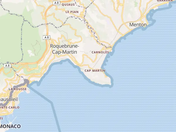 Plan de Roquebrune-Cap-Martin