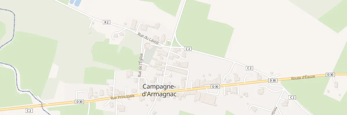 Plan du 1 Rue de la Poste à Campagne-d’Armagnac