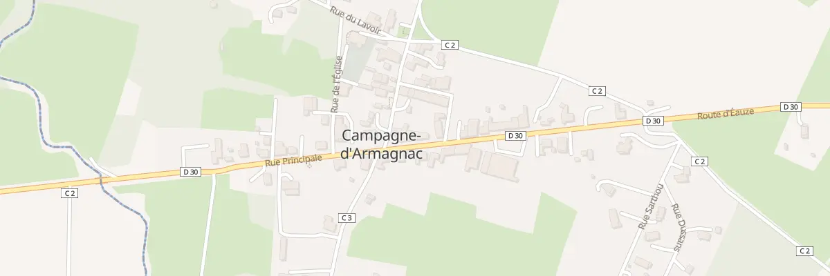 Plan du 5048 Au Village à Campagne-d’Armagnac
