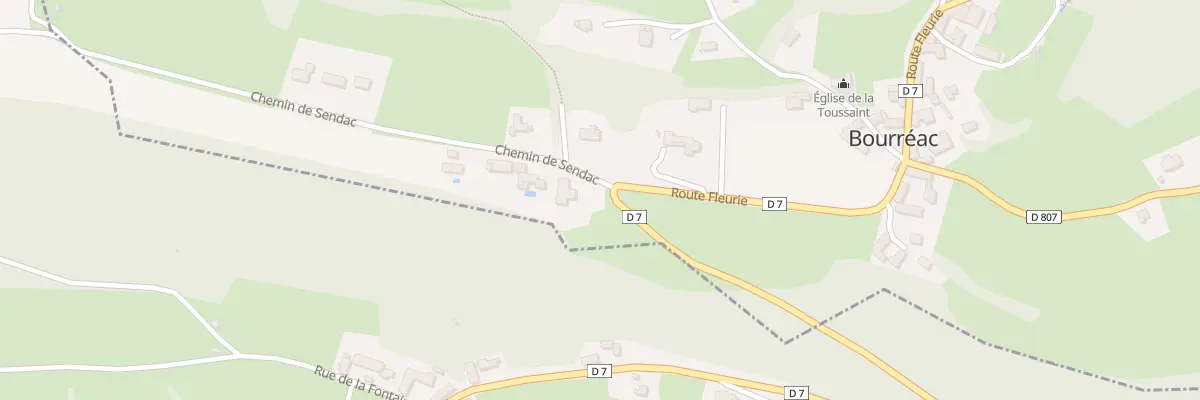 Plan du 2 Che du Sendat à Bourréac