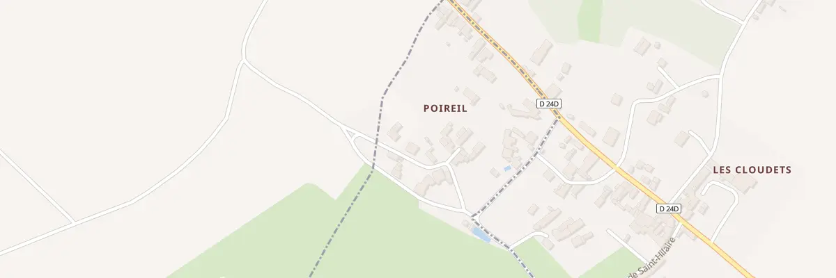 Plan du 25 Poireil à Chalandray