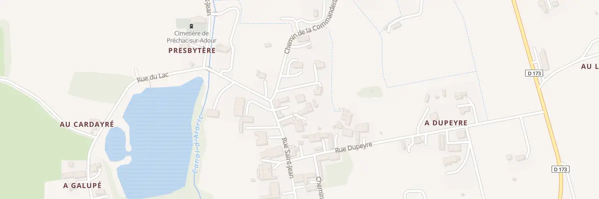 Plan du 2 Che de la Commanderie à Préchac-sur-Adour