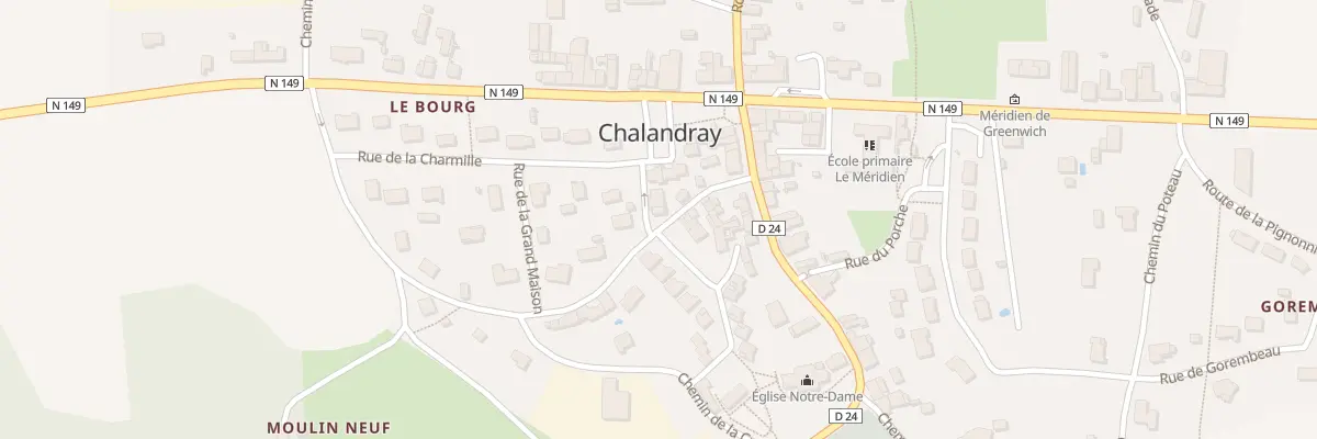 Plan du 2 Rue des Erables à Chalandray