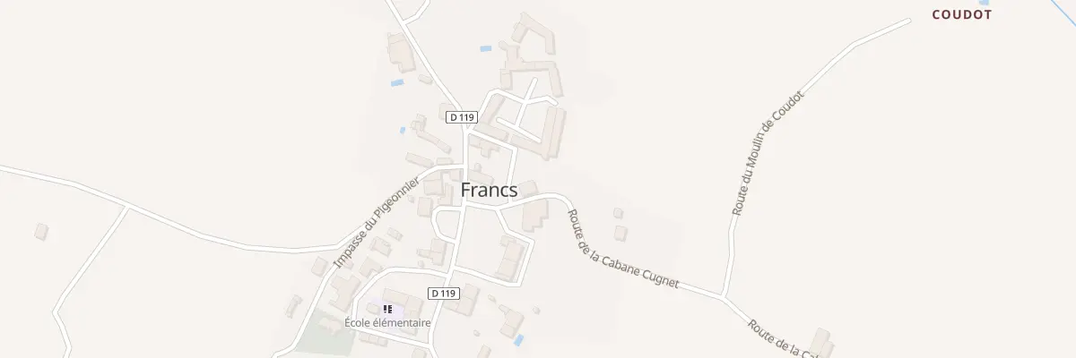 Plan du Bourg à Francs