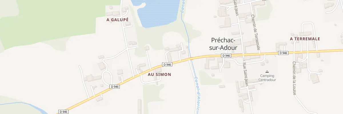 Plan du 23 Rte de la Rivière Basse à Préchac-sur-Adour