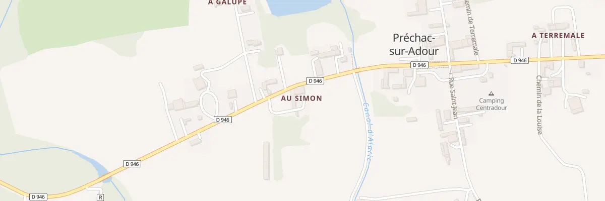 Plan du 16 Rte de la Rivière Basse à Préchac-sur-Adour