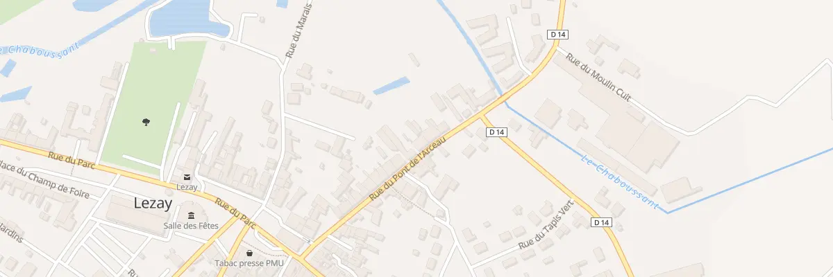 Plan du 36 Rue du Pont de l’Arceau à Lezay