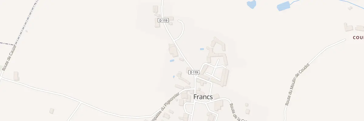 Plan du 18 Le Bourg à Francs