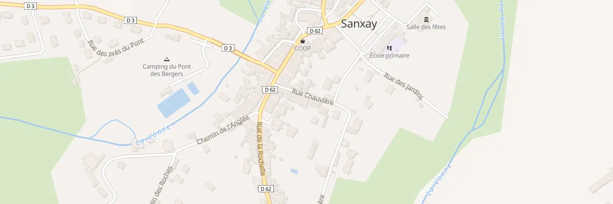 Plan du 6 Rue Chauvière à Sanxay