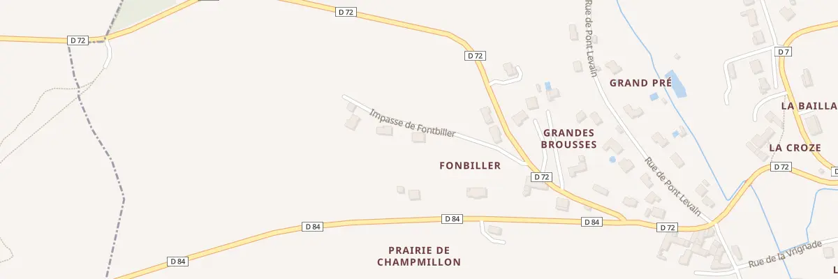 Plan du 1 Imp de Fontbiller à Champmillon